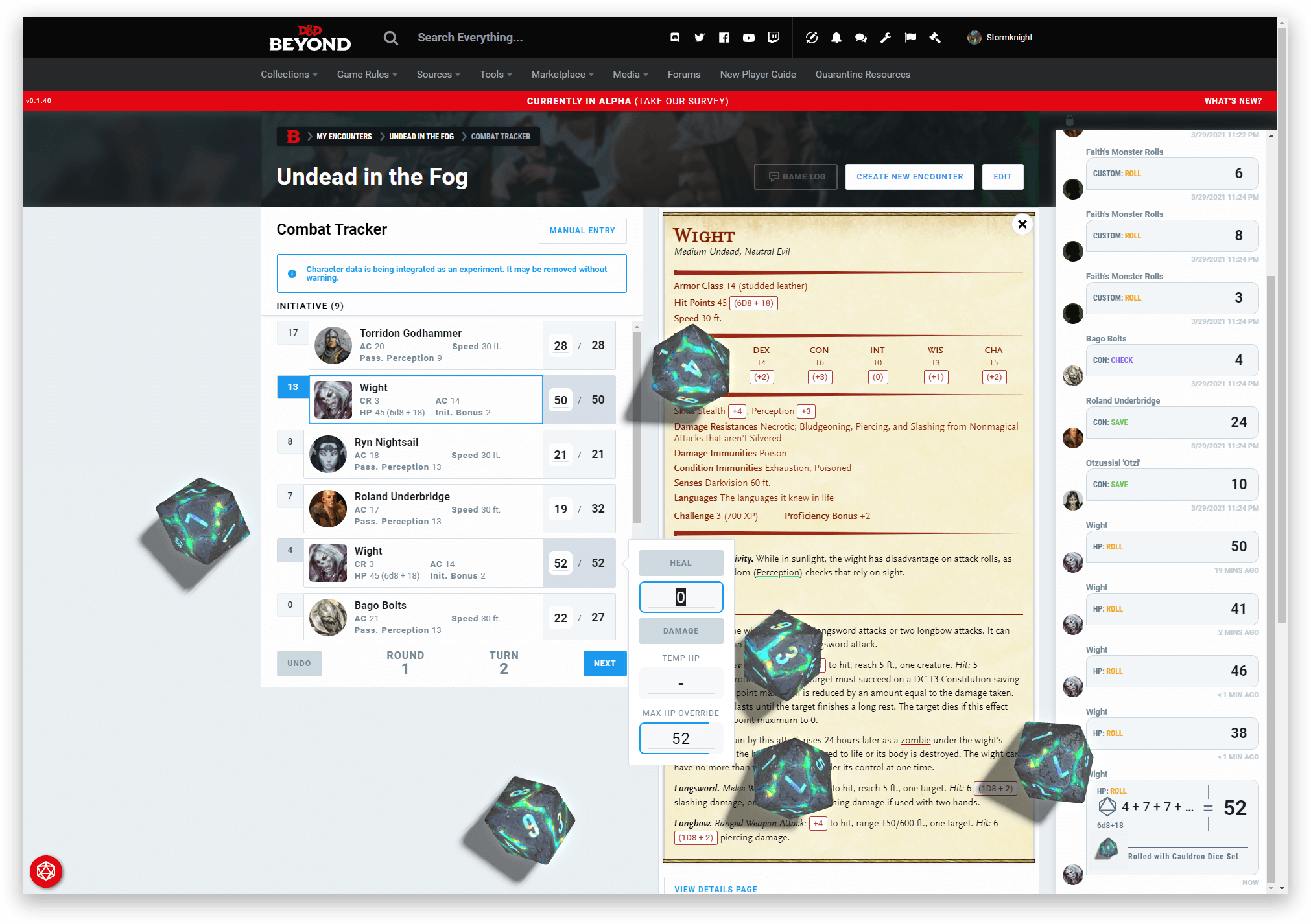 D&D Beyond Encounter Builder